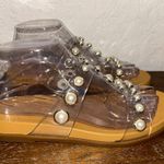 Copper Key Faux Pearl Clear Jelly Slip On Sandal Shoes Size 7.5 Photo 2