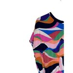 London Style Women's Dress Tea Length Faux Crew-Neck Wrap Cap Sleeve Midi Sz. 18 Photo 2