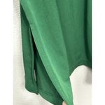 Susan Graver  Women’s Top Size XL Kelly Green Liquid Knit Ruffle Neck Office Work Photo 3