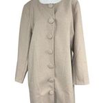 Belle by Kim Gravel Faux Wool Out On The Town Topper Silver Mink NWOT Brown Size L Photo 0
