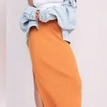 Old Navy  NWT Pull on Rib Knot Orange Maxi skirt plus size 3X Photo 0