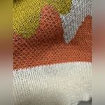 Woman’s Crewneck Floral Sweater White Yellow Orange Blue (710) Size 2X Photo 3