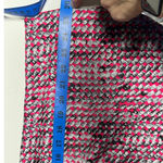 Walter Shirt Size 4 Pink Black Gray Silk Short Sleeve Pleated Corpcore Classic‎ Photo 15