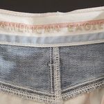 American Eagle  Striped Denim Cut-Off Shorts Size 6 Striped AEO Mom Shorts Photo 5