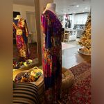 Pink Rock Boho Floral Long Sleeve Maxi Dress Size S Blue Photo 3