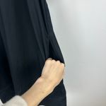 Madewell  Poplin Splitneck Mini Shirtdress Minimalist Relaxed Jet Black Small NWT Photo 10