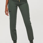 FIGS  High Waisted Zamora Jogger Scrub Pants in Moss Green 5700 Size XL Tall Photo 0