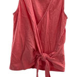 Altar'd State  Sugar Coral Plunge V Neck Sleeveless Top with Tie Front S‎ XS Photo 0