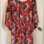 Jessica Simpson  Red, White, & Blue Long Sleeve Dress size 6 Photo 0
