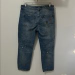 Pilcro Anthropologie  The Borrowed Embroidered Boyfriend Distressed Jeans Photo 1