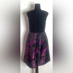 Adrianna Papell Lovely By - Black and Purple Puffy Midi Dress Size 8 Photo 3