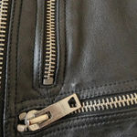 Burberry Brit Biker Jacket in Black Lambskin Leather Size 4 Photo 10