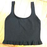 ZARA  Ruffle Black Knit Tank Top L Photo 0