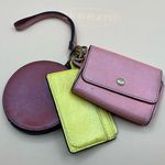 Fossil A Very Rare Women's Rio Leather Pouch Wristlet Keychain Trio Of Cuteness Photo 0