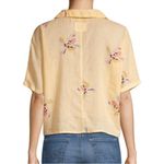 Rails Marley Eden Floral Hawaiian Print Front Tie Linen Blend Blouse Size M Photo 2