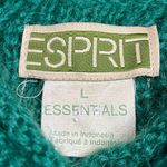 Esprit Vintage Cable Knit Sweater Womens Large Oversized Green Mohair Wool Blend Photo 7