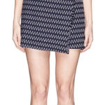 Elizabeth and James  Daniella Needle Stack Wrap Front‎ Flax Blend Mini Skirt Size Photo 0