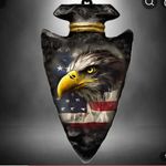 American Flag and Eagle Unisex Necklace Photo 1