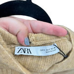 ZARA Sweater Knit Ribbed Hooded Romper One Piece Beige Tan Size Small Photo 9