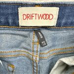Driftwood Jackie Aztec Embroidered Mid Rise Raw Hem Skinny Jean Denim Photo 5