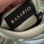 NWT RASARIO Crystal Ring Draped Light Green Satin Mini Skirt Sz 38 Photo 6