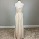 Adrianna Papell Beaded Lace and Chiffon A-Line Evening Gown Cream Size 6 Dress Photo 1