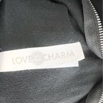 Love Charm Black Stretch Ribbed 1/4 Zip Long Sleeve Crop Top Size Small Photo 4