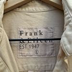 Frank & Eileen Size Large Mary Sand Button Front Collared Shirt Mini Dress Tan Photo 10