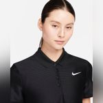 Nike NWT  Victory Women's Dri-FIT Short-Sleeve Golf Polo T Shirt Black Small Photo 2