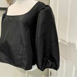 Levi's Levi’s Women’s Size XXXX Large Black Crop Top Puff /Balloon Sleeve New With Tags Photo 1
