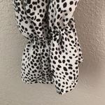 No Frills LA Size M Smocked Long Sleeve Crop Top Blouse Black White Polka Dots Size M Photo 2