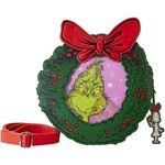 Lounge Fly  Dr. Seuss Grinch Christmas Wreath Crossbody Bag NWT Photo 0