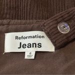 Reformation  Jeans NWT Women’s Size 6 Espresso Brown Iria Corduroy Mini Dress Photo 4