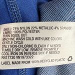 Wild Fable  Mini Dress Womens M Blue Shimmery V-Neck Cut Out Long Sleeve Cocktail Photo 5