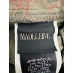 Madeline Womens Floral Camo Cargo Pants Boho Belted Tropical Crop 14P Petite Green Photo 7