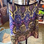Purple and Blue Mini Pencil Skirt Resort Wear Size M Photo 1