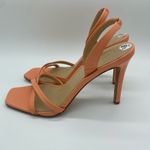Veronica Beard Pink Orange Leather Slingback Strappy Heels Women's size 8.5 Photo 2