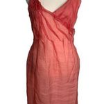 BCBGMAXAZRIA Runway Silk Mini Dress 6 Red Sleeveless Backless Lined Zipper Photo 0