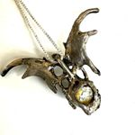 Unisex Mystical dragon with crystal ball pendant necklace Photo 4
