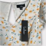 New. Lulus Strike a Posie Backless Floral Print Skater Dress Yellow Size XS Photo 2