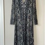 Free People  Cabaret Paisley Floral Whimsical Cutout Maxi Long Sleeve Dress M Photo 4