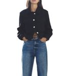 ZARA Black Wool Blend Cropped Blazer Jacket Buttons XS Photo 1