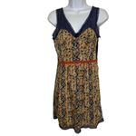 Urban Outfitters  STARING AT STARS Print V-Neck Mesh Trim‎ Sleeveless Dress EUC 4 Photo 1