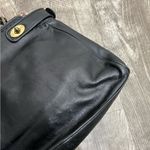 Talbots  Black Snakeskin Double Turn Lock Leather Satchel Bag Photo 6