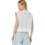 Free People  White and Black Knit Vest nwt Photo 5