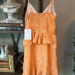 Suboo Sienna Printed Flounce Mini Dress Orange Womens Size XS Photo 8