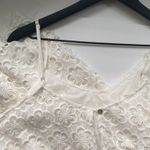 kiss & cry white crochet lace shorts romper, size large Photo 3
