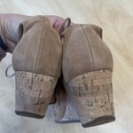 Abeo NWOB Lilia Tan Suede Cork Wedge Sandals Strappy Gladiator Sz 7 Brown Photo 6