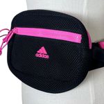 Adidas  New Airmesh Waist Pack Adjustable Strap Black Hot Pink Front Zip Pocket Photo 1