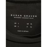 Susan Graver  Black Long Sleeve‎ Flowy Blouse Size Large Relaxed Lightweight Photo 1